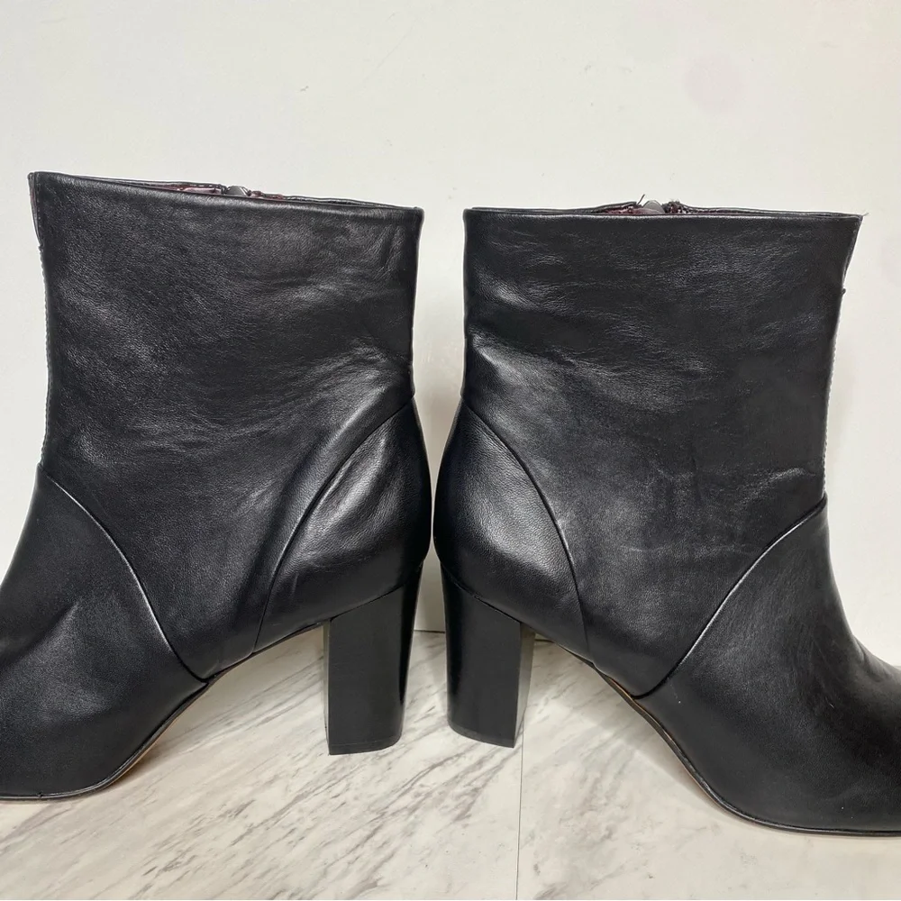 Franco Sarto Pia Black Leather Bootie 11M